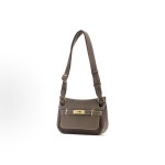 HERMES爱马仕 Jypsiere 金扣吉普赛包 斜挎包 迷你 女款 大象灰